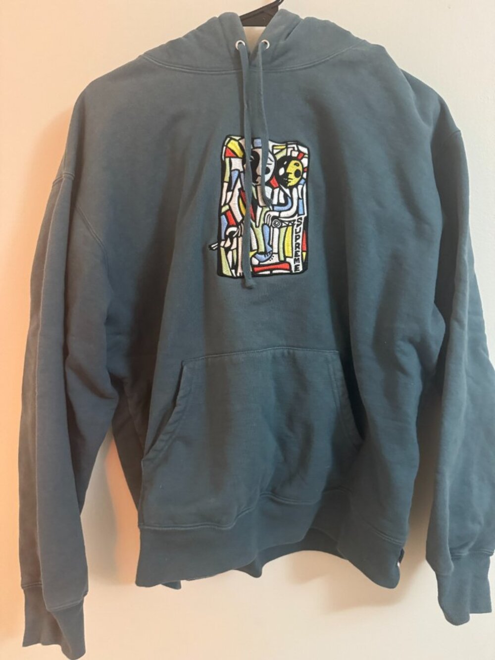 Supreme Neil Blender Mosaic Hooded Sweatshirt Slate Medium